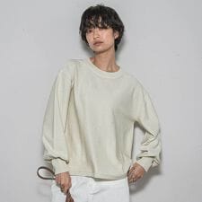 ミニスパンコールクルーネックニット≪手洗い可能≫