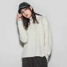 ラメスパンコールクルーネックニット≪手洗い可能≫