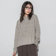 ラメスパンコールクルーネックニット≪手洗い可能≫