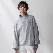 ラメリブボトルネックニット≪手洗い可能≫