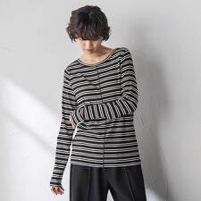 ”肌が喜ぶ”前後2WAYクルーネックロンT≪手洗い可能≫