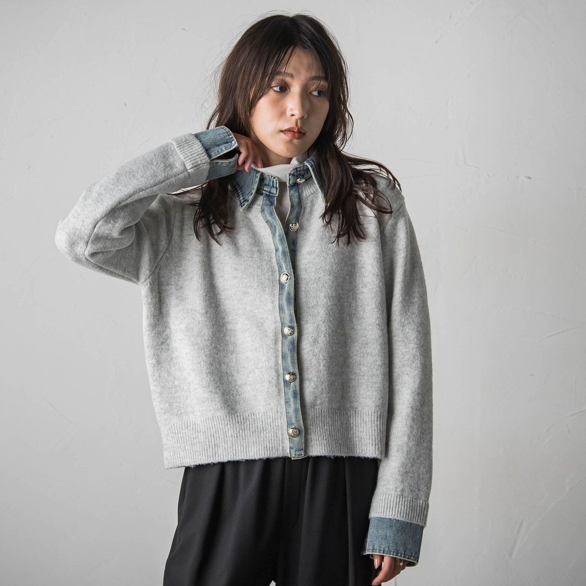 [�}���C]�f�j�����C���[�h���j�b�g�J�[�f�B�K��/���C�\���O���C�iMAYSON GREY�j ���C�g�O���[