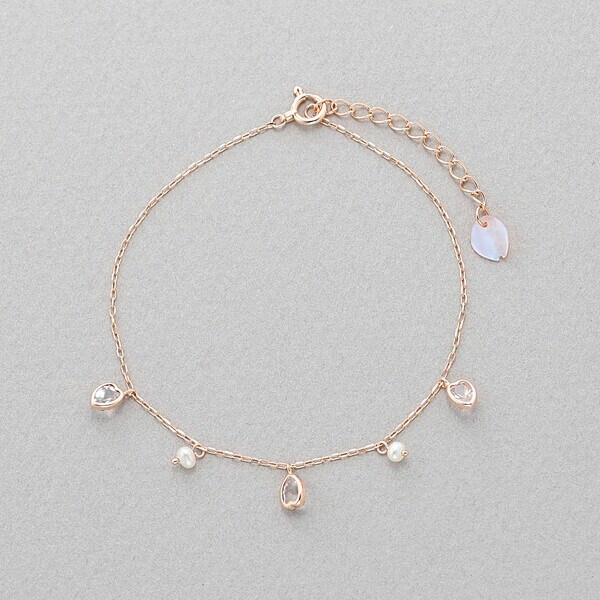 節約 BLOOM ブレスレット K10 ピンクゴールド スワロフスキー 廃番