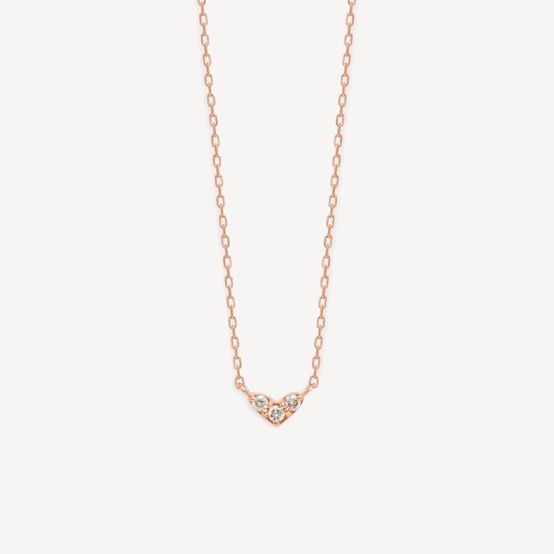 K10 ピンクゴールド ダイヤモンド ハート ネックレス | ブルーム(BLOOM