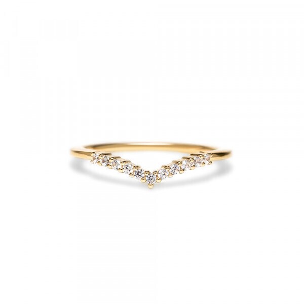 エステール 18金 ゴールド ダイヤモンド ハート ミル打ち リング 9号 エステール 18金 ゴールド ダイヤモンド ハート ミル打ち リング 9号