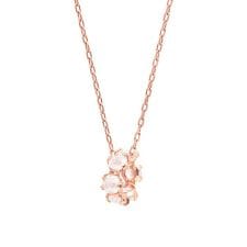 ブルーム(BLOOM)のK10 ピンクゴールド ローズクォーツ ネックレス （M）