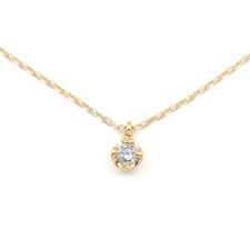 K10 イエローゴールド ダイヤモンド ネックレス（0.05ct）