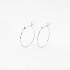 【WEB限定】K10 ホワイトゴールド フープ ピアス