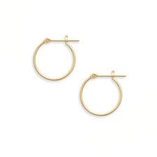 【ドラマ着用】K10 イエローゴールド フープ ピアス（M）