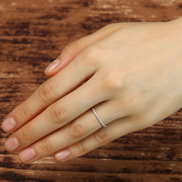 プラチナ ダイヤモンド ハーフエタニティ リング（指輪） | ブルーム 