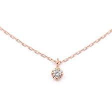 K10 ピンクゴールド ダイヤモンド ネックレス（0.03ct）