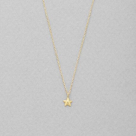 ネックレス K18 すわる イエローゴールド イニシャル ネックレス（M 