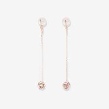 K10 ピンクゴールド キュービックジルコニア イヤリング（from spring）