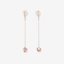 K10 ピンクゴールド キュービックジルコニア イヤリング（full bloom）