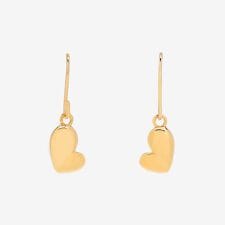 シルバー イエローゴールドメッキ ハート フック ピアス