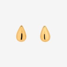 シルバー イエローゴールドメッキ しずく ピアス