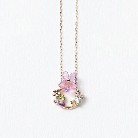 3月誕生花 K10 ピンクゴールド スミレ ネックレス ブルーム Bloom Baplb1332n ファッション通販 マルイウェブチャネル