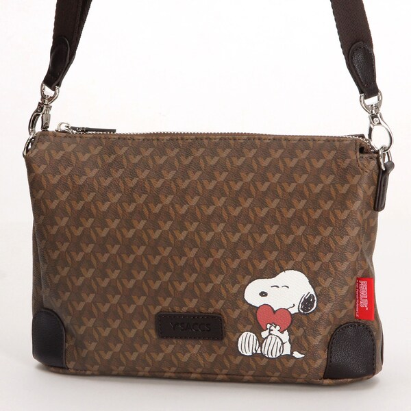PEANUTSコラボ】SNOOPY モノグラムスクエアショルダー