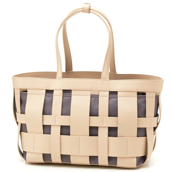 Y'SACCS リサイクルレザー　メッシュかごバッグ　large セール】 【リサイクルレザー】メッシュかごバッグ large （かご