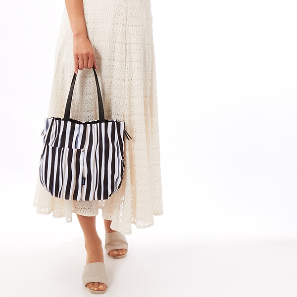 【ムック本掲載】ドローイングストライプ　ミニトートバッグ