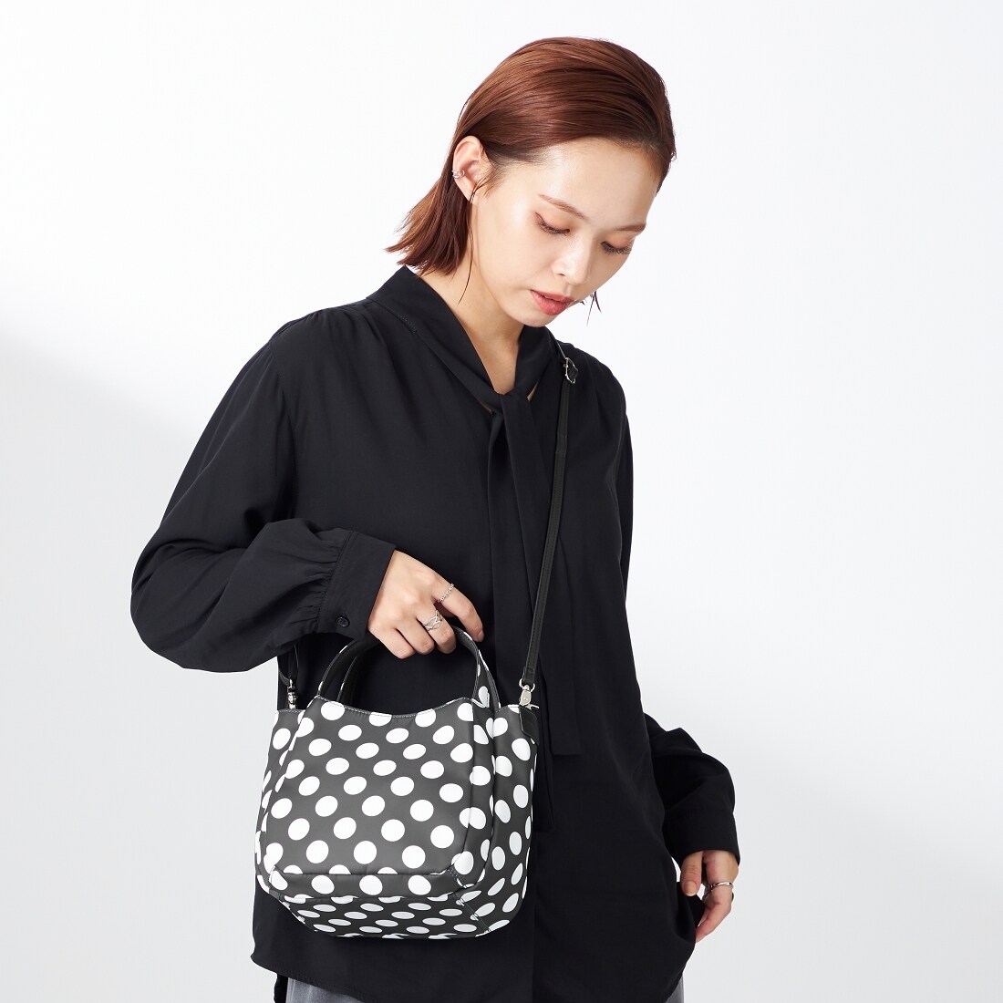 [�}���C]�ؑ����]×Y'SACCS Polka Dots �~�j�o�b�O/�C�U�b�N�iY'saccs�j �O���[×�z���C�g