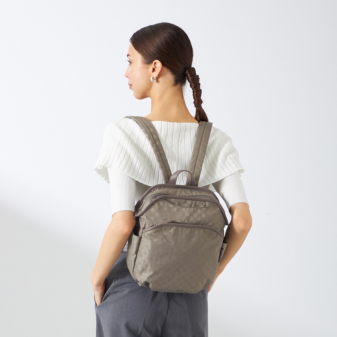 イザック（Y’saccs）/Polka Dots　パイピングポケットコンパクトリュック Polka Dots パイピングポケットコンパクトリュック | イザック(Y'saccs