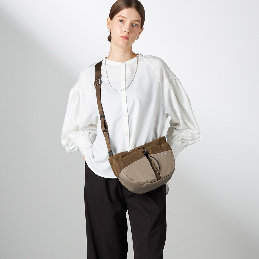 ドローストリング コンビカラーショルダー mini | イザック(Y'saccs