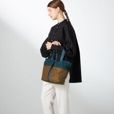 ドローストリング コンビカラー2WAYトート