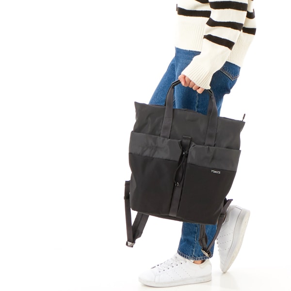 【こん】Y'SACCS WELLBA リュックサック Mサイズ ブラック こん様専用】Y'SACCS WELLBA リュックサック Mサイズ ブラック