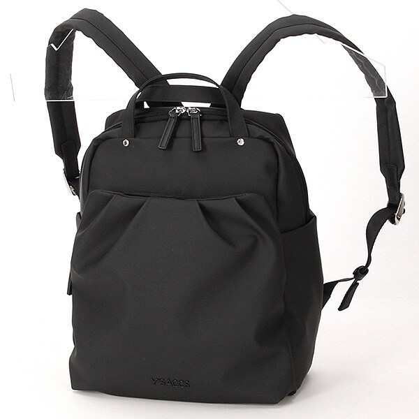 イザック ポリウレタン×カウレザー シンプルスクエアリュック Y92-04-04 ゴールド Y\u0027SACCS イザック YSACCS ポリウレタン×カウレザー シンプルスクエア