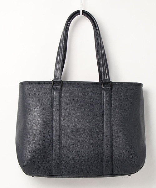 【未使用】メンズビギ　ビジネスバッグ　黒色　 MEN'S BIGI　A4収納 撥水加工>シュリンク型押しレザートートバッグ | メンズビギ