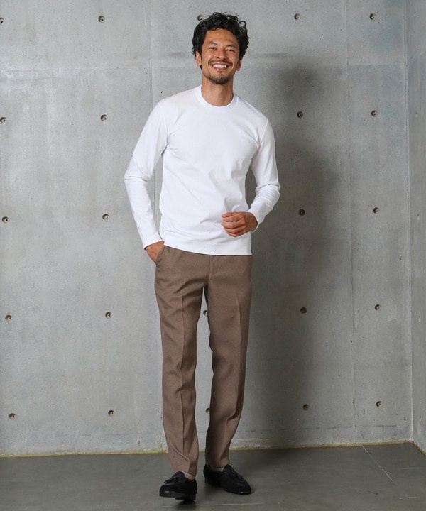 シルケットスムースクルーネックカットソー/TAILORED WEARライン