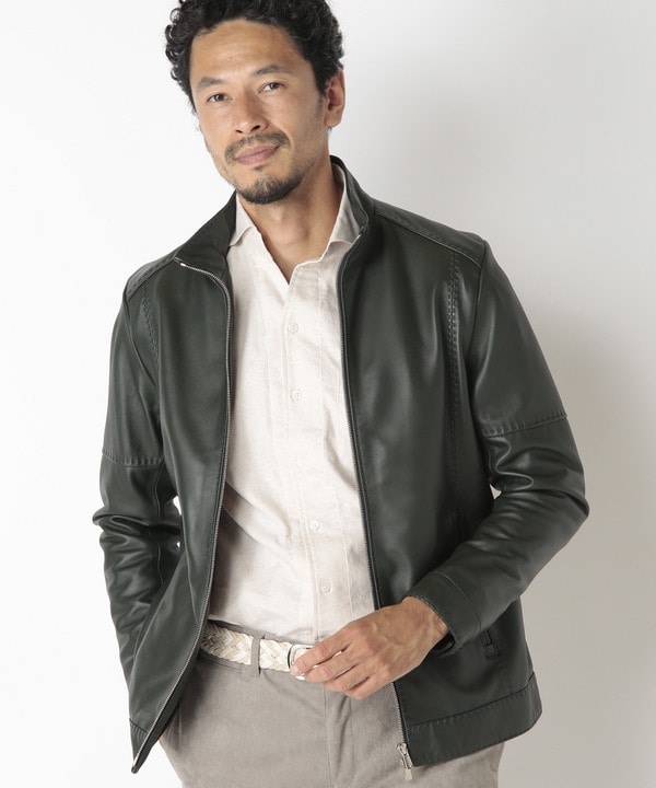 俳優 渡部篤郎さん着用】ラムレザークロームタンニングジャケット