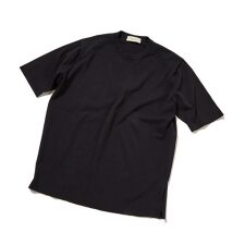 FILIPPO DE LAURENTIIS】クレープコットンクルーネックハーフスリーブ 