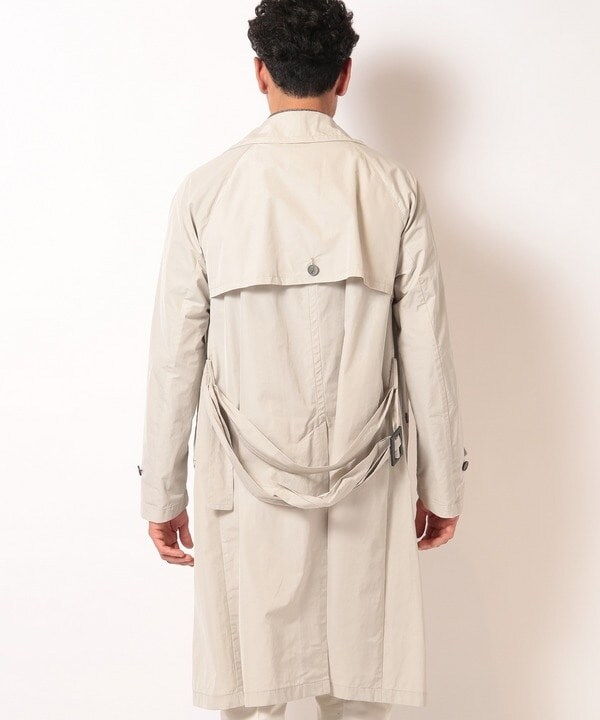 hevo/イーヴォ】ストレッチポリエステルタフタトレンチコート