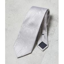 シャドーペイズリー/ドット柄シルクネクタイ＜同素材スカーフあり＞