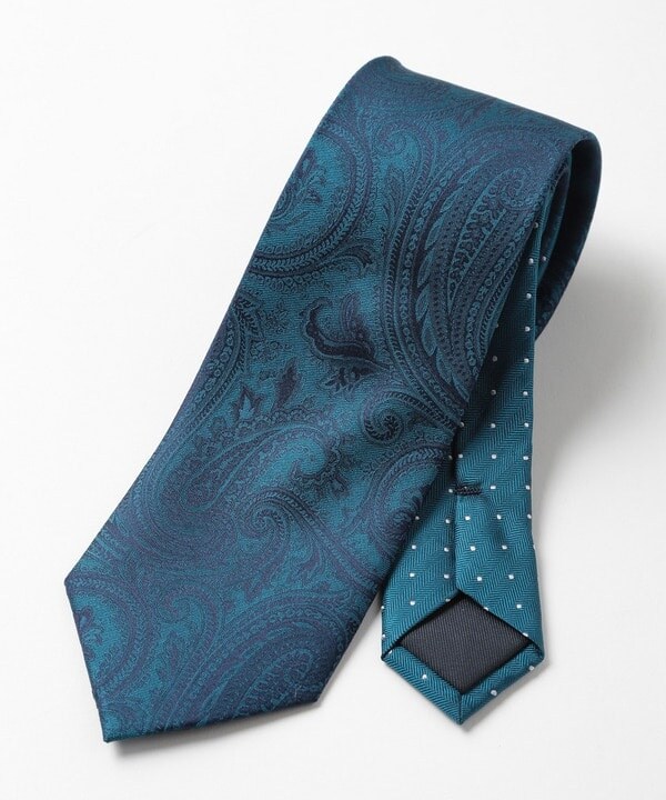 ［新品］✨タイユアタイ ネクタイ シルク ネイビー 紺 ペイズリー柄 TIE YOUR TIE(タイユアタイ)】ペイズリー柄シルクネクタイ