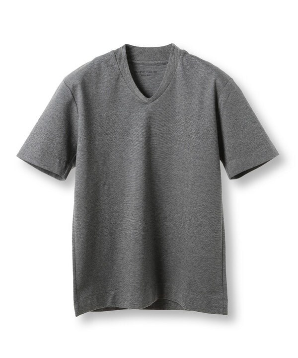[�}���C]�yACTIVE TAILOR/�A�N�e�B�u�e�C���[�z�V���P�b�g�X���[�XV�l�b�NT�V���c���ڐG�⊴ / /�����Y�r�M�iMEN'S BIGI�j �O���[