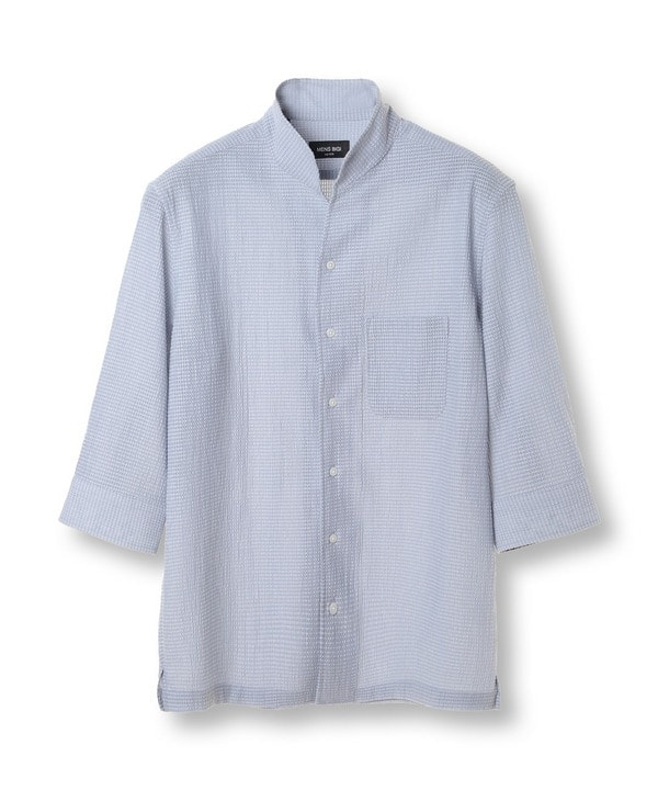 ex/tra】DotAirサッカー スタンドカラーシャツ | ムッシュニコル