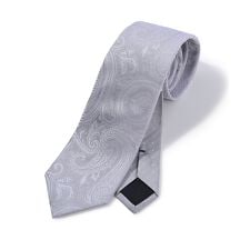 シャドーペイズリー×ドット柄シルクネクタイ