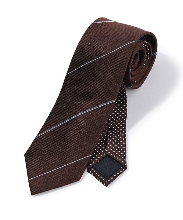 アーガイル×ストライプ柄シルクネクタイ | メンズビギ(MEN'S BIGI