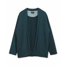 ワッフルシアサッカー素材カーディガン