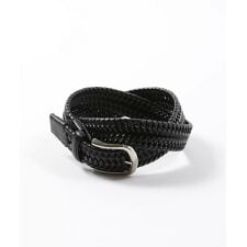 【DOMODOSSOLA】レザーメッシュプレーンベルト