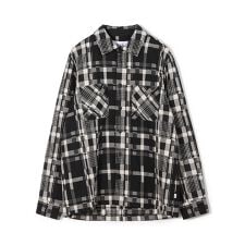 【Wax London/ワックスロンドン】Whiting バスケット織チェック柄シャツジャケット