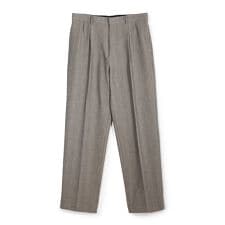 二重織ヘリンボーン テーパードワイドパンツ＜2WAYストレッチ＞