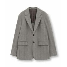 二重織ヘリンボーン　テーラードジャケット＜2WAYストレッチ＞