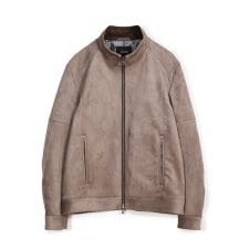 メンズビギ(MEN'S BIGI)のフェイクスエードダンボール ライダースジャケット＜ストレッチ＞