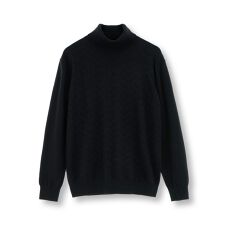 【ACTIVE TAILOR/アクティブテイラー】12Gジャカードタートルネックニット