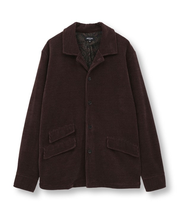 ベロア調コールワッフル カバーオールジャケット | メンズビギ(MEN'S