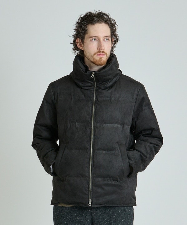 スエード調ツイルプリントダウンジャケット | メンズビギ(MEN'S BIGI